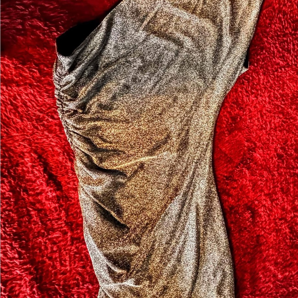 Express Shimmering One-Shoulder Dress